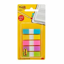 3M 7000101800 Klebezettel Rechteck Blau, Grün, Pink, Violett, Gelb 100 Blätter Selbstklebend 