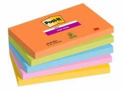 3M 7100258793 Klebezettel Rechteck Blau, Grün, Orange, Pink, Gelb 90 Blätter Selbstklebend 