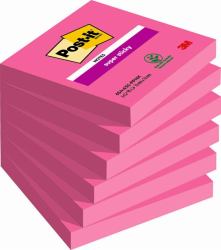 3M 7100263208 Klebezettel Quadratisch Pink 90 Blätter Selbstklebend 