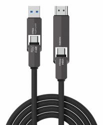 4smarts 549240 USB Kabel USB4 Gen 3x2 1,5 m USB C 40 Gbit/s 240 W Schwarz 