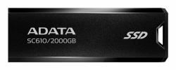 ADATA SC610 2 TB USB Typ-A 3.2 Gen 2 [3.1 Gen 2] Schwarz 