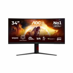 AOC G4 CU34G4ZCA Computerbildschirm 86,4 cm [34"] 3440 x 1440 Pixel Wide Quad HD Schwarz, Rot 