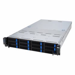 ASUS RS521A-E12-RS12U Socket SP5 Rack [2U] Schwarz, Silber 