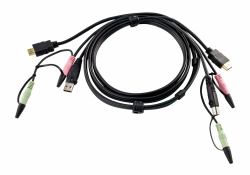ATEN USB-HDMI-KVM-Kabel mit Audio, 1,8 m 