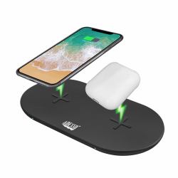 Adesso AUH-1040 Ladegerät für Mobilgeräte Kopfhörer, Smartphone, Smartwatch Schwarz USB Kabelloses Aufladen Schnellladung Drinnen 