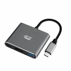 Adesso AUH-4010 laptop-dockingstation & portreplikator USB 3.2 Gen 1 [3.1 Gen 1] Type-C Grau 