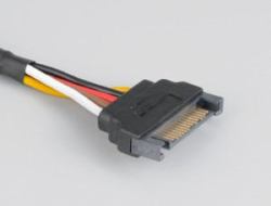 Akasa Sata Power Cable Extension Schwarz 0,3 m 