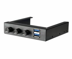 Akasa AK-FC-06U3BK Ventilatorgeschwindigkeitsregler 3 Kanäle Schwarz 