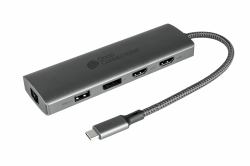 Alcasa HUB-C001A Schnittstellen-Hub USB Typ-C 5000 Mbit/s Anthrazit 