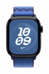Apple Nike Sport Loop Band Blau Nylon, Recyceltes Polyester, Spandex 