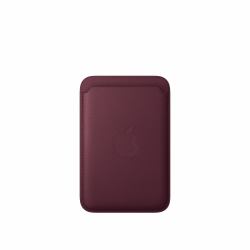 Apple iPhone Feingewebe Wallet mit MagSafe – Burgunder 