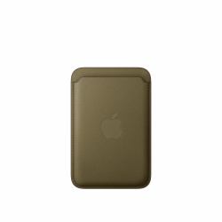 Apple iPhone Feingewebe Wallet mit MagSafe – Dunkeloliv 