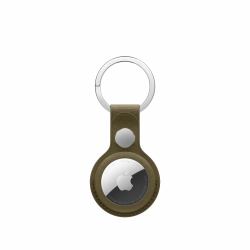Apple AirTag Feingewebe Schlüsselanhänger – Dunkeloliv 