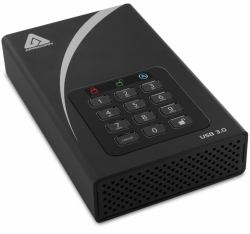Apricorn Aegis Padlock DT Externe Festplatte 12 TB USB Typ-B 2.0/3.2 Gen 1 [3.1 Gen 1] Schwarz 