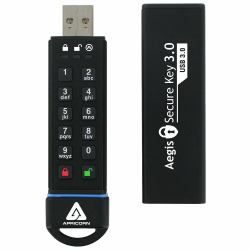 Apricorn Aegis Secure Key 3.0 USB-Stick 60 GB USB Typ-A 3.2 Gen 1 [3.1 Gen 1] Schwarz 