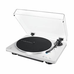 Audio-Technica AT-LP70XBT Audio-Plattenspieler mit Riemenantrieb Silber, Weiß Vollautomatisch 