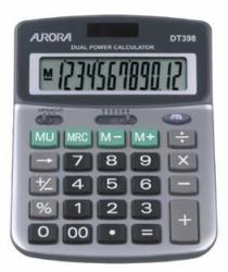 Aurora DT398 Taschenrechner Desktop Finanzrechner Grau 
