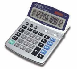Aurora DT401 Taschenrechner Desktop Einfacher Taschenrechner Grau 