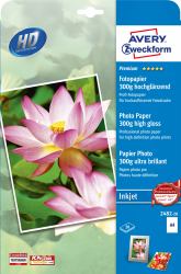 Avery Premium Inkjet, A4, 300g Weiß Hoch-Glanz 