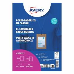 Avery 4839XL Ausweisehülle/ -halter Abzeichen Karton 50 Stück[e] 