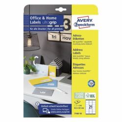 Avery 7160-10 selbstklebendes Etikett Rechteck Permanent Weiß 210 Stück[e] 