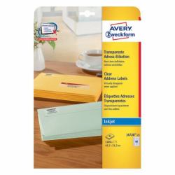 Avery J4720-25 selbstklebendes Etikett Abgerundetes Rechteck Permanent Transparent 1200 Stück[e] 