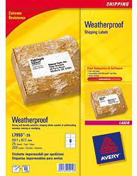 Avery Weatherproof Shipping Labels selbstklebendes Etikett Weiß 200 Stück[e] 