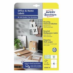 Avery LR3483-10 selbstklebendes Etikett Rechteck Permanent Weiß 40 Stück[e] 
