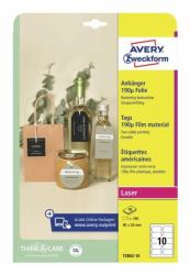 Avery T3002-10 Adressaufkleber Nicht-haftendes Etikett Weiß 