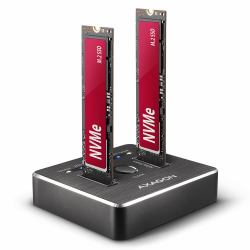 Axagon ADSA-M2C SUPERSPEED USB-C 10Gbps DUAL NVMe M.2 SSD CLONE MASTER DOCK 