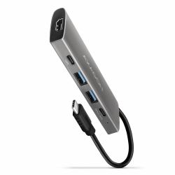 Axagon HMC-5G21 USB 10Gbps hub, 2x USB-A, 2x USB-C, HDMI 4k/30Hz, PD 60W, USB-C Kabel 