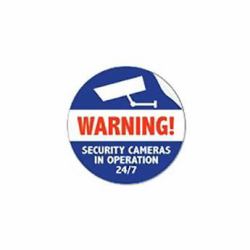 Axis Surveillance Sticker [pack of 50] Dekorativer Aufkleber Blau, Rot, Weiß 