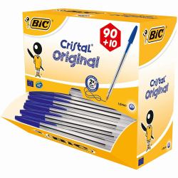 BIC Cristal Blau Stick-Kugelschreiber Medium 100 Stück[e] 