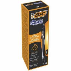 BIC Gel-ocity Quick Dry Schwarz Clip-on-Einziehkugelschreiber Medium 12 Stück[e] 