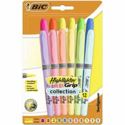 BIC 992562 Stifte-Set Blau, Grün, Orange, Pink, Violett, Gelb 12 Stück[e] 