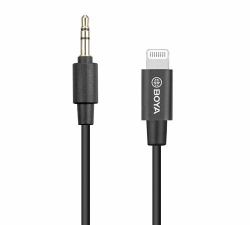 BOYA BY-K1 Handykabel Schwarz 3.5mm Lightning 