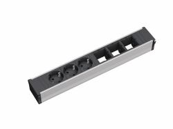 Bachmann 912.006 Verlängerungskabel 3 AC-Ausgänge Schwarz, Silber 