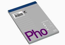 Bantex Phonepad Notizbuch A6 70 Blätter Grau, Violett 
