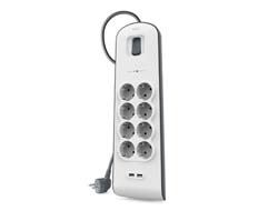 Belkin BSV804VF2M Spannungsschutz Weiß 8 AC-Ausgänge 2 m 