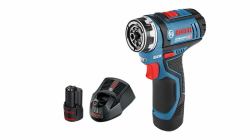 Bosch GSR 12V-15 FC Professional 1300 RPM Ohne Schlüssel 600 g Schwarz, Blau 