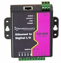 Brainboxes ED-008 Netzwerksplitter Schwarz, Violett 
