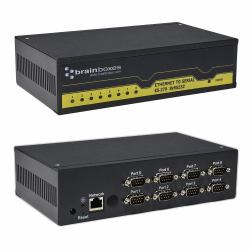 Brainboxes ES-279 8 Port RS232 Ethernet to Serial Adapter Serien-Server RS-232 