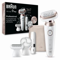 Braun Silk-épil 9 Flex 9-360 3D 40 Pinzette Rose, Weiß 