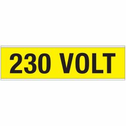 Brady VOLTAGE MARKERS CV 230 VOLT A selbstklebendes Etikett Rechteck Schwarz, Gelb 25 Stück[e] 