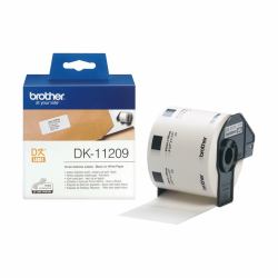 Brother DK-11209 Etiketten erstellendes Band Schwarz auf weiss 