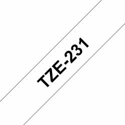 Brother TZE-231 Etiketten erstellendes Band Schwarz auf weiss 