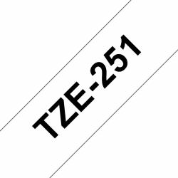 Brother TZE-251 Etiketten erstellendes Band Schwarz auf weiss 