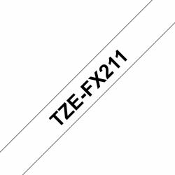 Brother TZE-FX211 Etiketten erstellendes Band Schwarz auf weiss 