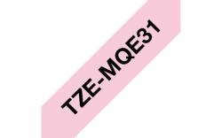 Brother TZEMQE31 Etiketten erstellendes Band Schwarz auf Rosa TZe 