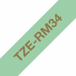 Brother TZE-RM34 Etiketten erstellendes Band Gold auf mintfarben 